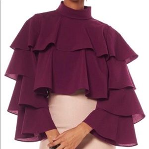 Gracia Burgundy Crop Top